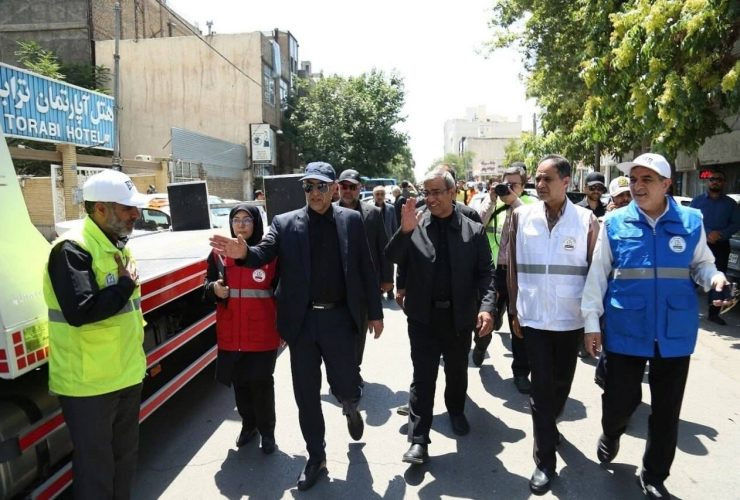 مانور هماهنگی خطوط خدماتی و امنیتی مشهد برای میزبانی از تشییع پیکر رهبر شهید