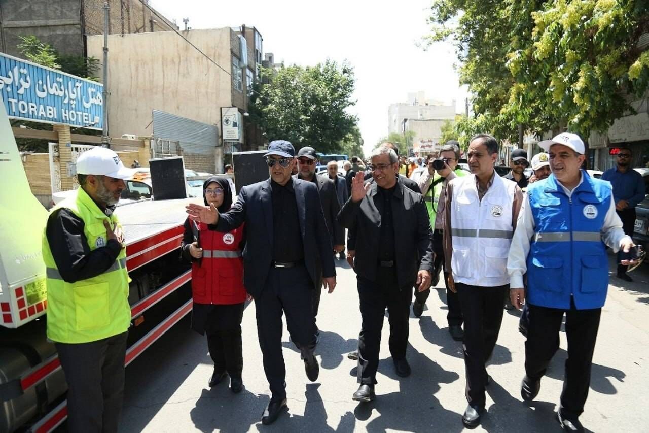 مانور هماهنگی خطوط خدماتی و امنیتی مشهد برای میزبانی از تشییع پیکر رهبر شهید