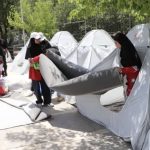 برپایی بزرگترین شهرک اضطراری در پایتخت؛ ۱۸۰۰ چادر هلال‌احمر استان مرکزی در پارک ملت مستقر شد